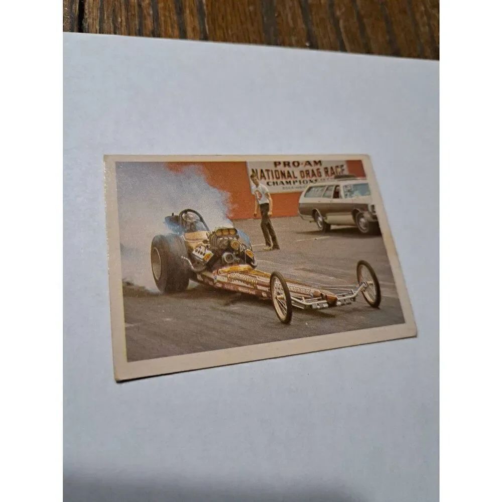 Vintage 1971 Fleer King Marschall El Diablo Top Fuel Dragster Race Trading Card